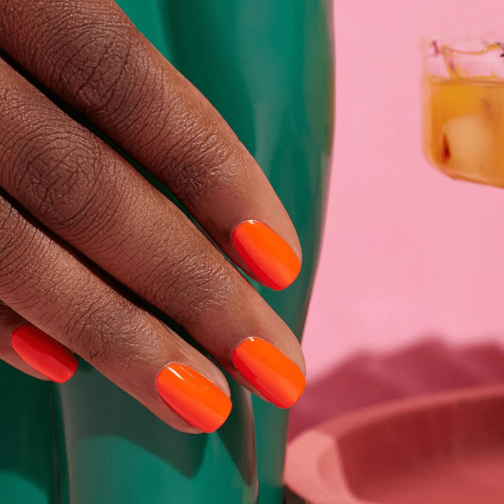 Green Nail Polish Sunset