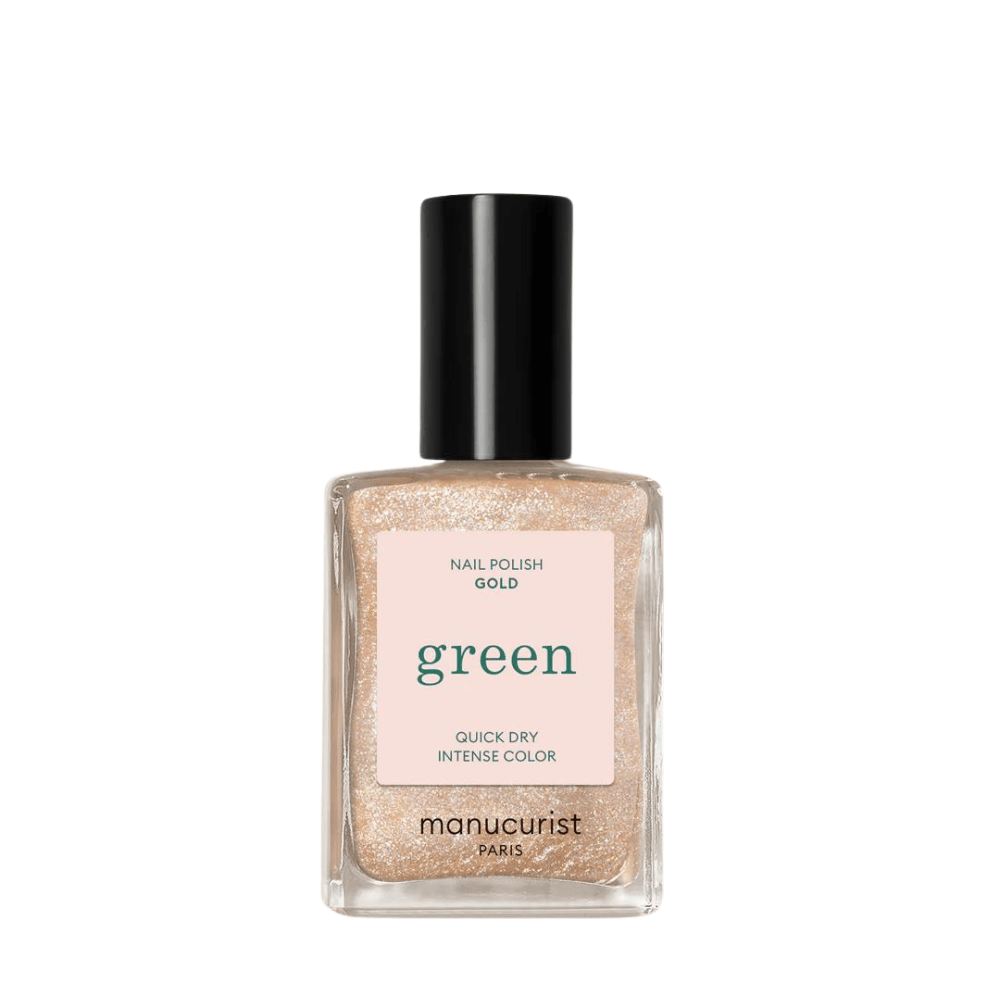 Green Nail Polish Gold